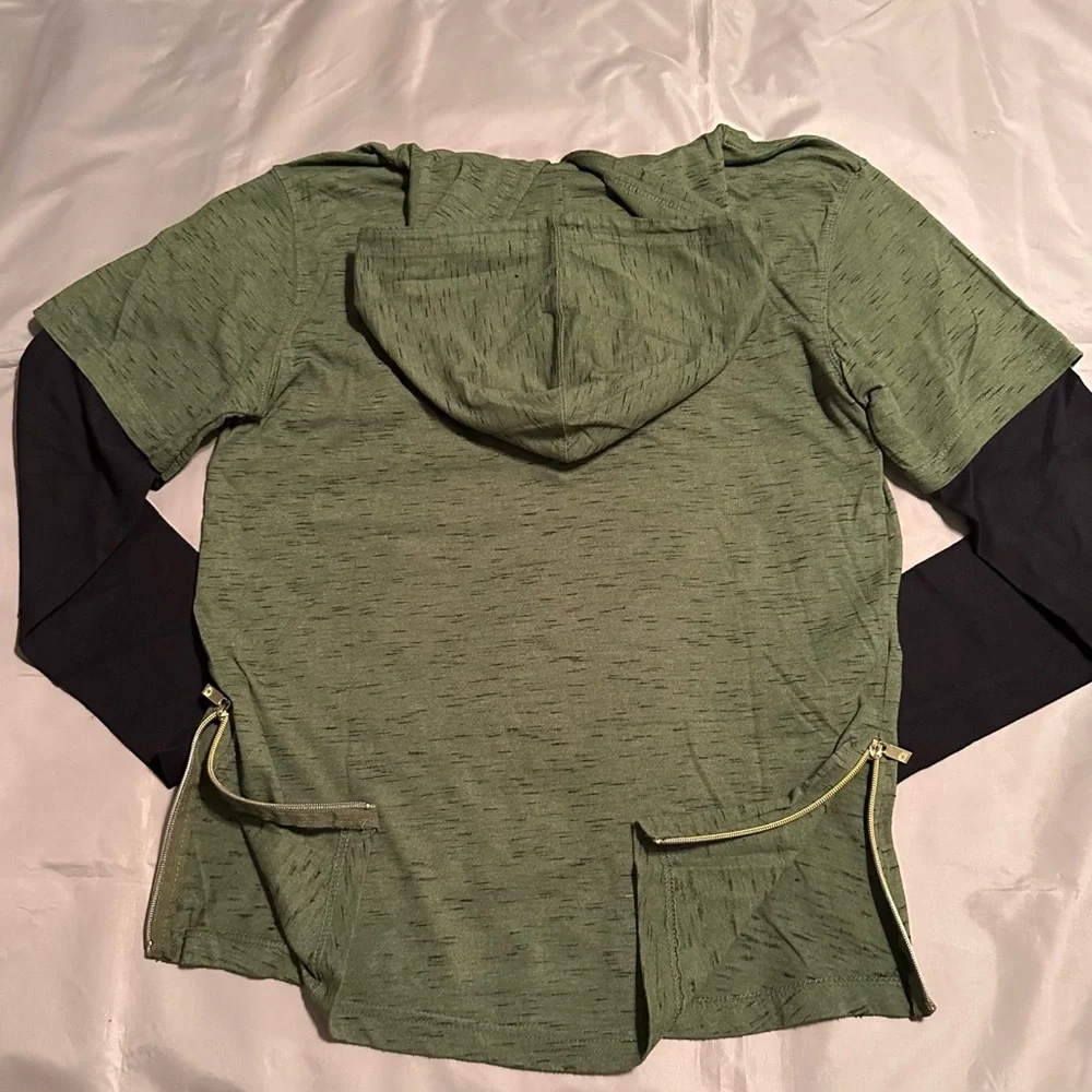 Boys Akademiks Zip Detail Hoodie Shirt
